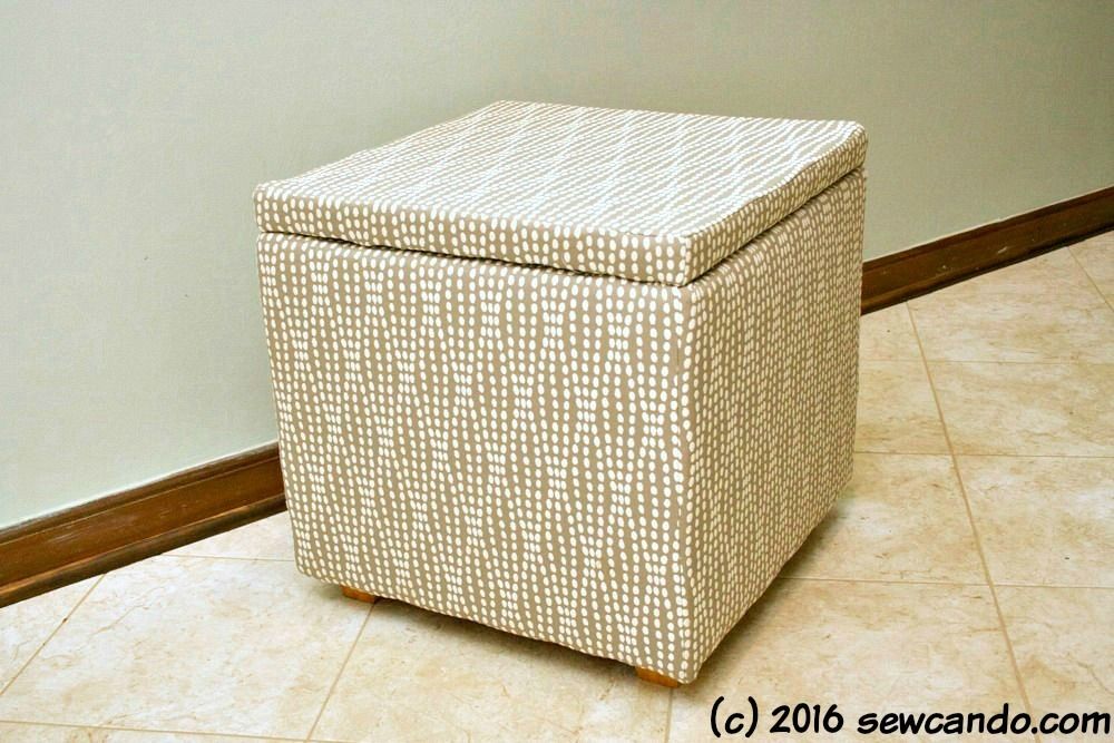 Sew Can Do The Reupholstered Storage Cube ANYONE Can Do